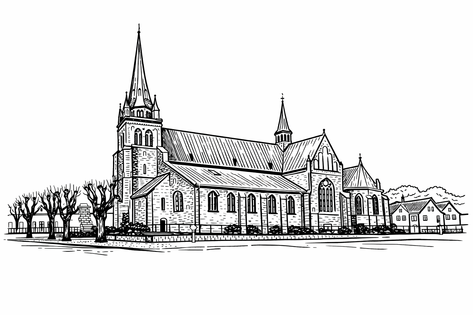 Haderslev domkirke tegning